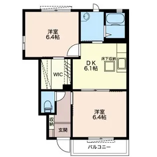 グレイスコートA【1階】の間取り