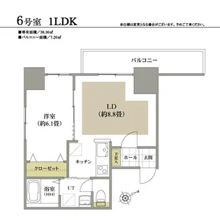 ベイコート小樽オーシャンヒルズ【6階】の間取り