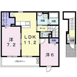 サニーホワイトVI【2階】の間取り