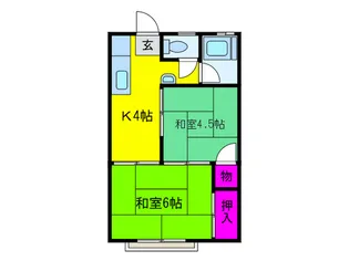 オリーブ羽倉崎【2階】の間取り