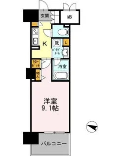 ロイヤルパークスERささしま WEST【11階】の間取り