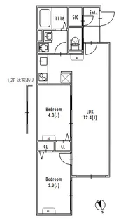 GRANPASEO中野IV【2階】の間取り