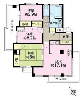 シティーコープ平沼【7階】の間取り