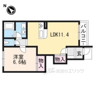グレースほしかA棟【1階】の間取り