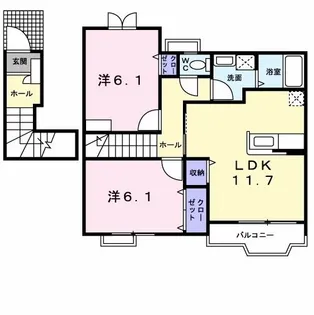 カルム新池島I【2階】の間取り