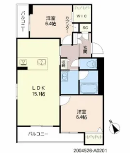 シャーメゾン日之出【2階】の間取り