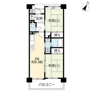URフレール西経堂【5階】の間取り