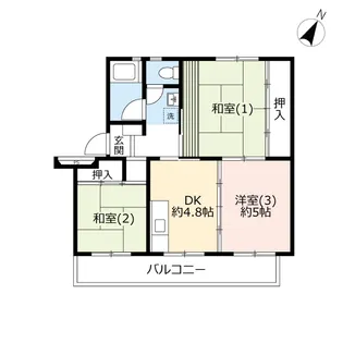 UR鶴が台【5階】の間取り
