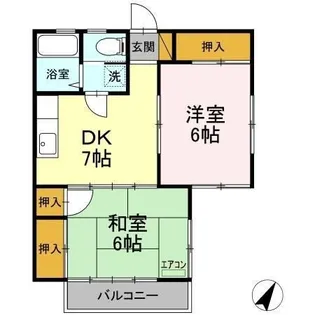 オークス小林【2階】の間取り