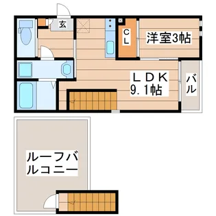 GRANDTIC OHANA【2階】の間取り