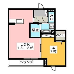 アナシエ石神井台【3階】の間取り