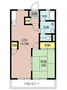 ウエストヒルパートII【2階】の間取り