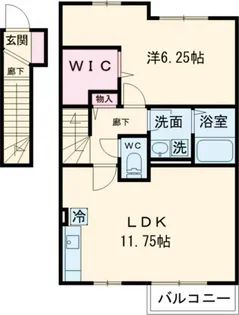 レセンテスパシオA【2階】の間取り