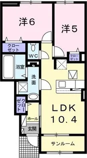 カーサグランデ【1階】の間取り