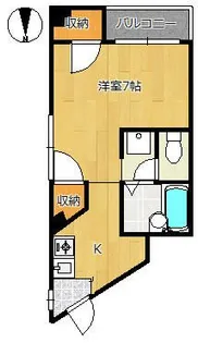ウイング萩原【3階】の間取り