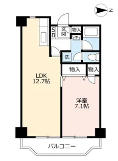 UR豊成【5階】の間取り