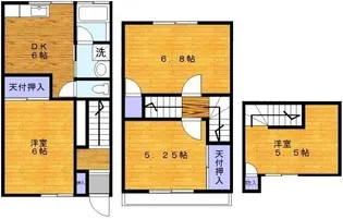 ハイツ岡崎【1階】の間取り
