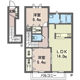 レフィナード鵠沼【1階】の間取り