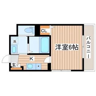 LibraCourt苦竹【1階】の間取り