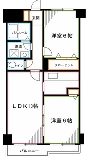 セントラルパレス【6階】の間取り
