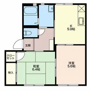 フォーレス安曇野【1階】の間取り