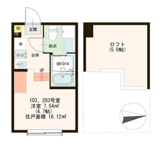 サンバ立石【2階】の間取り