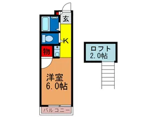 フォ-ラムセブン【2階】の間取り