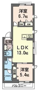 ルミエール栄【2階】の間取り