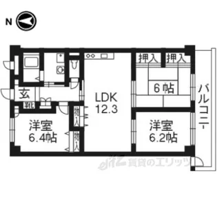 マンション稔【2階】の間取り