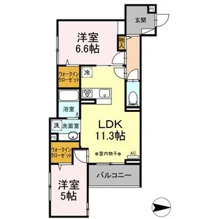 ラリュール江戸川II【2階】の間取り