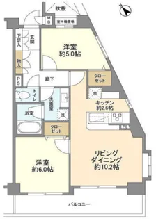 サニーコート祐天寺【2階】の間取り