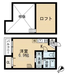 プレシャスソルーナ箱崎【2階】の間取り