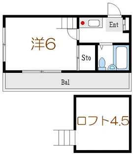ラ・カサ・モーダ【2階】の間取り