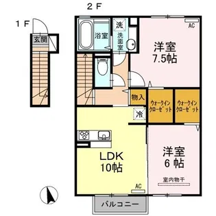 シエル エトワレ【2階】の間取り