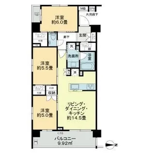 エクセレントシティ馬込ヒルズ【2階】の間取り