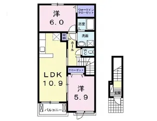 エルシオンI【2階】の間取り