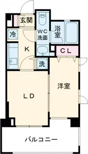 ミリアレジデンス洗足【2階】の間取り