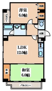 グランミッシェル【6階】の間取り