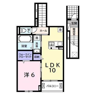松ケ島1丁目アパート【2階】の間取り