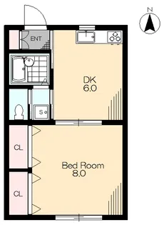 1DKの間取り画像