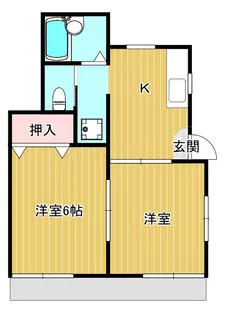 十日森ハイツ【1階】の間取り