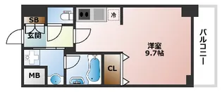 KDXレジデンス難波南【7階】の間取り