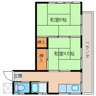 杉本アパート【2階】の間取り