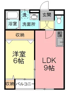 メリディアン上桜木【1階】の間取り