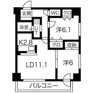 【弊社管理物件】OGS【4階】の間取り
