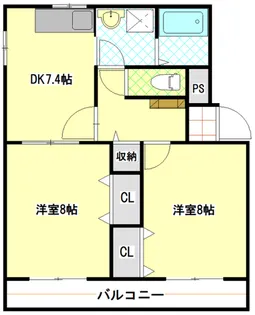 ホワイトウッド【1階】の間取り