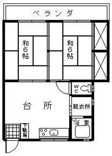 土井アパート【2階】の間取り