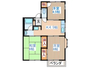 シティハイム【2階】の間取り