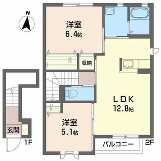 ノーブルポピー【2階】の間取り