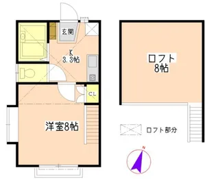 埼玉県川口市芝西2【アパート】の間取り
